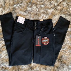 Sapphire Red High Waist Butt Push Up Skinny Pants